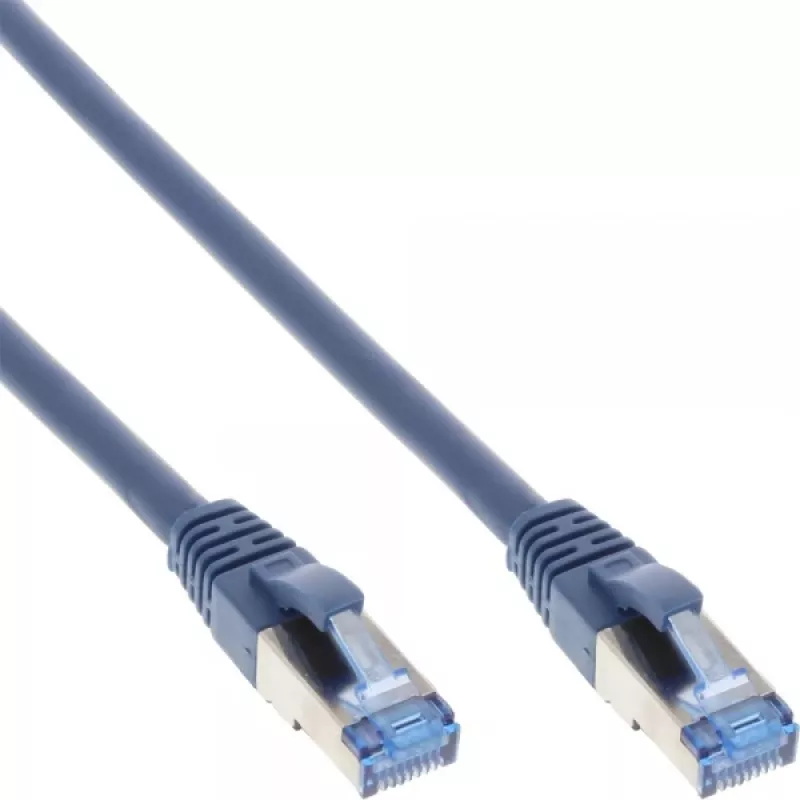 InLine komutacinis kabelis S/FTP PiMF Cat.6A halogen free 500MHz blue 1.5m