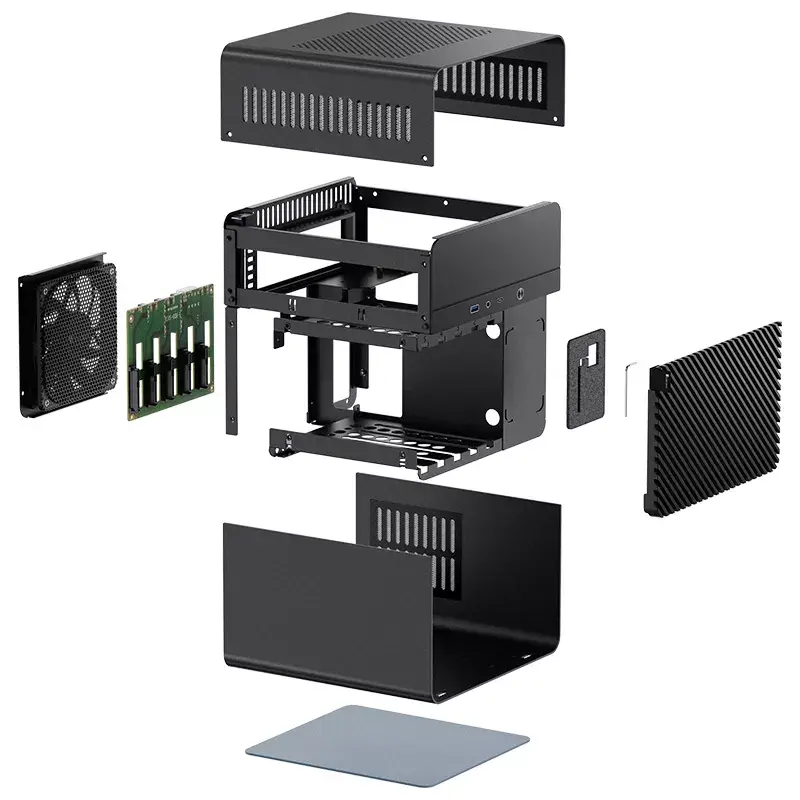 PC korpusas Jonsbo N2 Cube Juoda