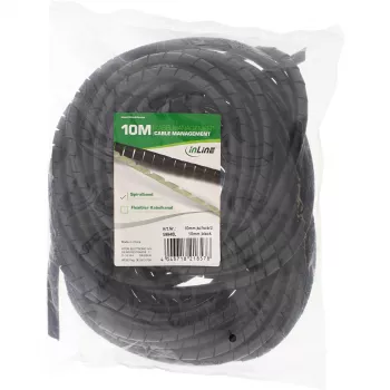 InLine Spiralinė vyniojimo juosta 10 m, juoda, 10 mm, juoda, 1 cm, 169 g, 200 mm, 210 mm, 50 mm