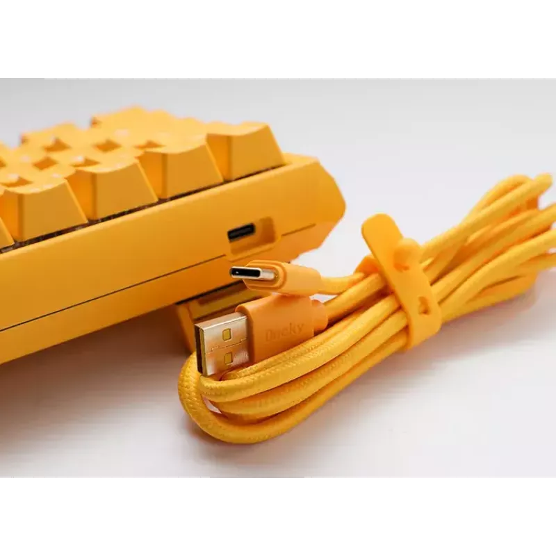 Ducky One 3 Geltona Mini klaviatūra, žaidimams, USB, vokiška, mechaninė, RGB
