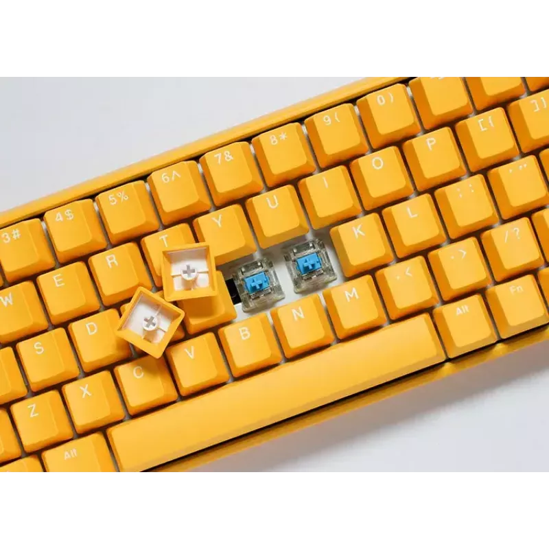 Ducky One 3 Geltona Mini klaviatūra, žaidimams, USB, vokiška, mechaninė, RGB