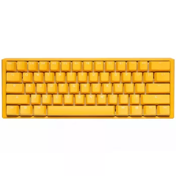Ducky One 3 Geltona Mini klaviatūra, žaidimams, USB, vokiška, mechaninė, RGB