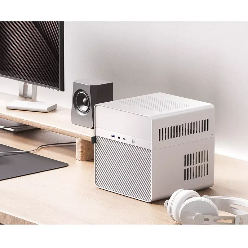 PC Case Jonsbo N2 Cube White SFX 120mm Fans 2.5 3.5 HDD