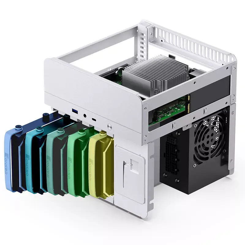 PC Case Jonsbo N2 Cube White SFX 120mm Fans 2.5 3.5 HDD