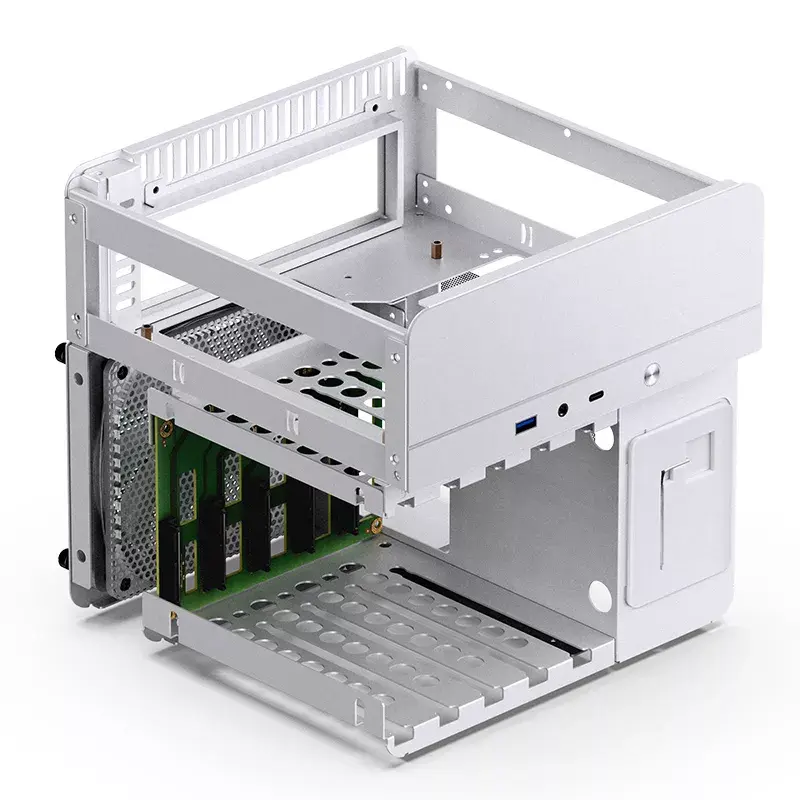 PC Case Jonsbo N2 Cube White SFX 120mm Fans 2.5 3.5 HDD