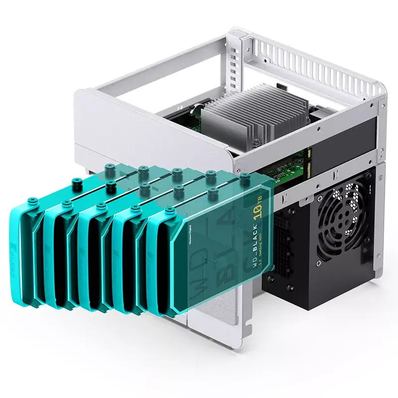 PC Case Jonsbo N2 Cube White SFX 120mm Fans 2.5 3.5 HDD