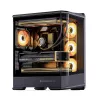 Kompiuterio korpusas Jonsbo D400 Midi Tower ATX grūdintas stiklas - juodas