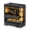 Kompiuterio korpusas Jonsbo D400 Midi Tower ATX grūdintas stiklas - juodas
