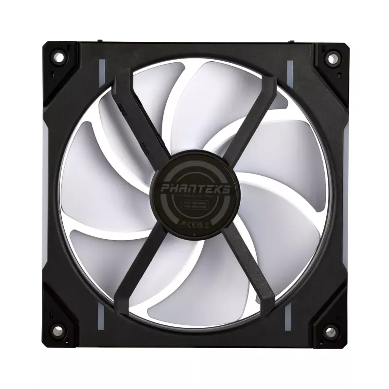 Korpuso ventiliatorius PHANTEKS PH-F140D30 140 mm, 2 greičiai, 250–1800 RPM, 71.76 CFM, dvigubas rutulinis guolis, 12 V, juodas (3 vnt.)