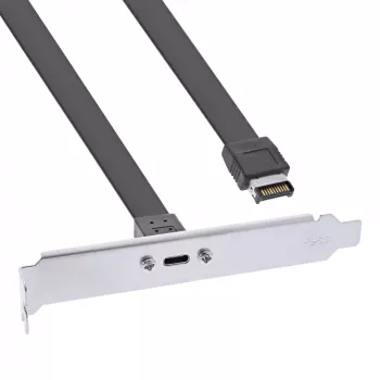 InLine PCI lizdo laikiklis, USB-C į USB 3.2 priekinio skydelio Key-A vidinis, 0,5 m