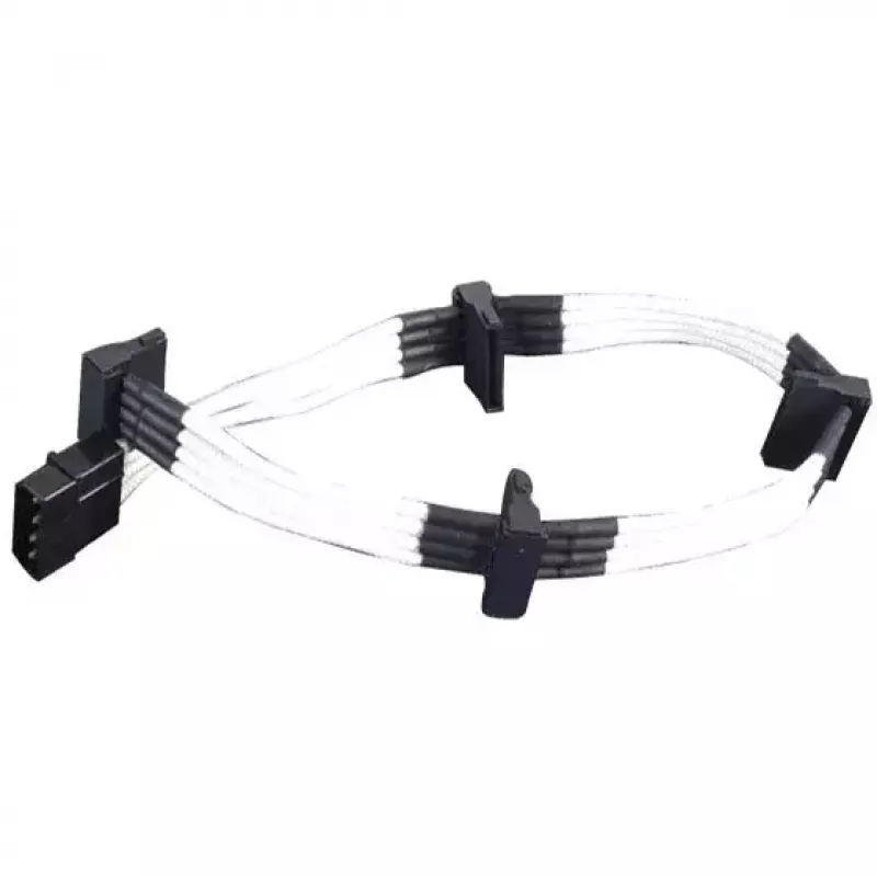 Kabelis Sidabrinėstone SST-PP07-BTSW 0,3 m Molex 4p į 4xSATA