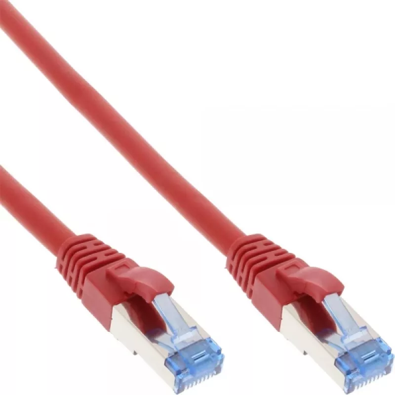 InLine komutacinis kabelis S/FTP PiMF Cat.6A halogen free 500MHz red 2m