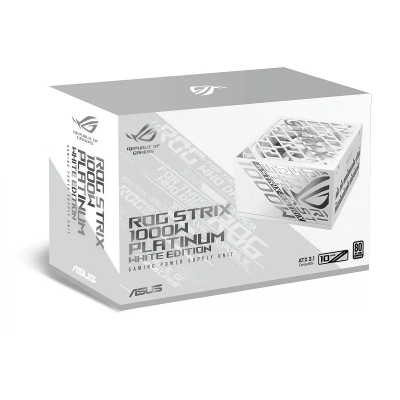 ASUS ROG -STRIX-1000P-GAMING-WHITE maitinimo blokas 1000 W 20+4 kontaktų ATX ATX