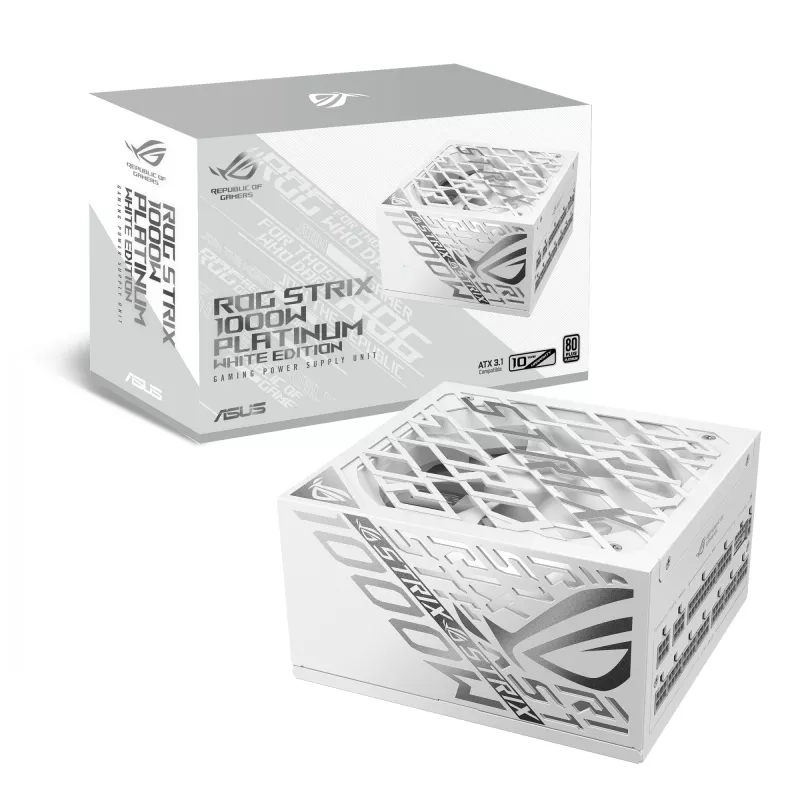 ASUS ROG -STRIX-1000P-GAMING-WHITE maitinimo blokas 1000 W 20+4 kontaktų ATX ATX