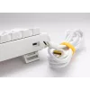 Ducky One 3 Mini Pure White klaviatūra, žaidimams, USB, vokiška, mechaninė, 61 klavišas