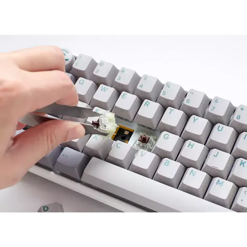 Ducky One 3 Mini klaviatūra žaidimams USB pilka mechaninė RGB