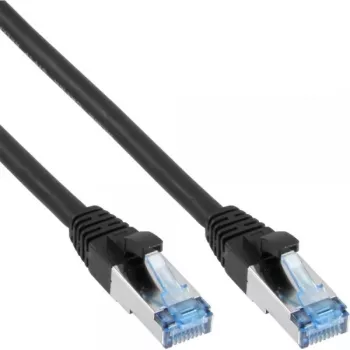 InLine komutacinis kabelis S/FTP PiMF Cat.6A be halogenų 500MHz juodas 10m