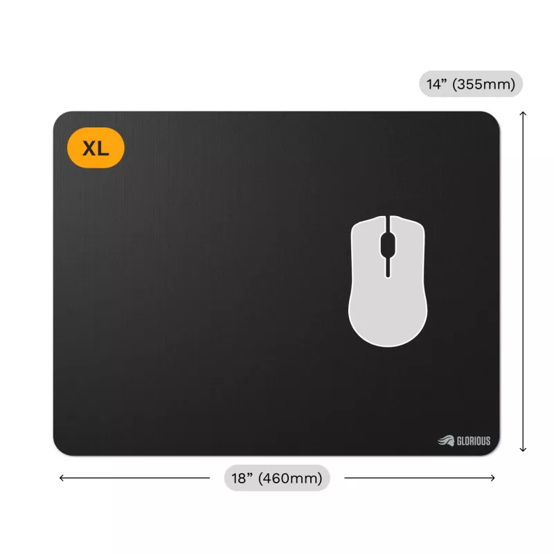pelė pad Glorious Gaming Glorious pelė Pad 2 XL Edgeless Juoda
