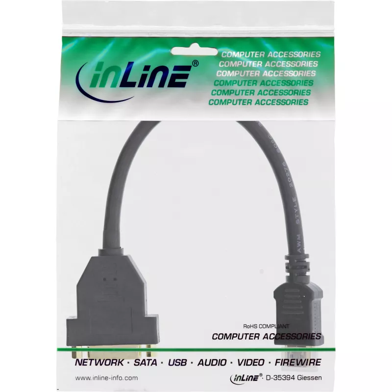 InLine HDMI-DVI adapteris HDMI A kištukas / DVI lizdas 0,2 m