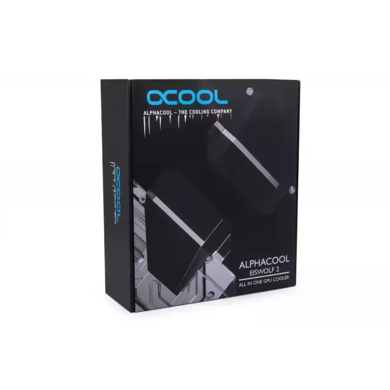 „Alphacool Eiswolf 2 AIO“ 360 mm GPU aušintuvas, skirtas RTX 4090 Founders Edition su galine plokšte