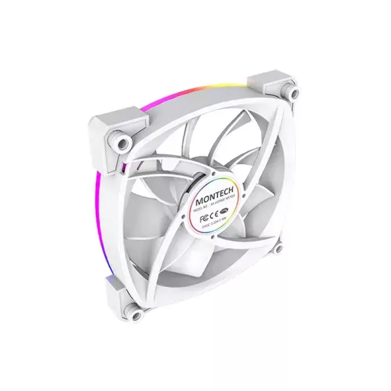 Ventiliatoriaus modulis Montech AX120 PWM 120mm 12V 3-pin 4-pin White
