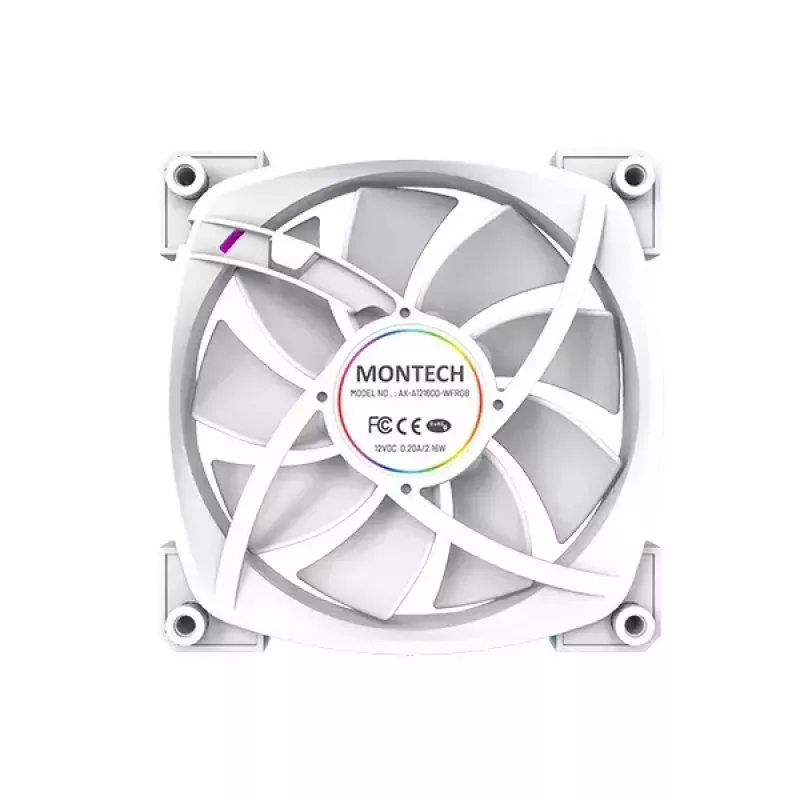 Ventiliatoriaus modulis Montech AX120 PWM 120mm 12V 3-pin 4-pin White