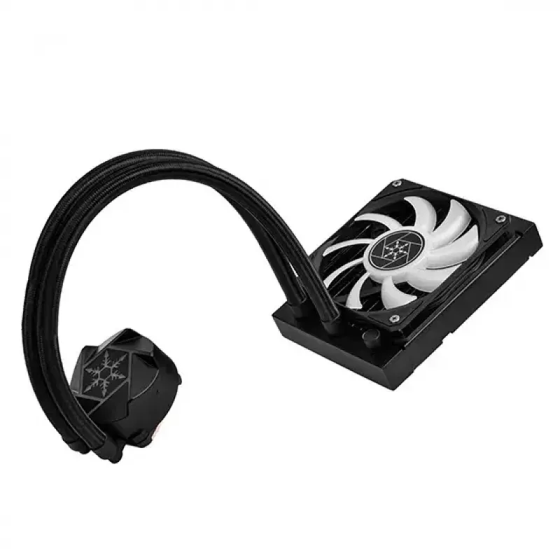 Skysčio aušinimo rinkinys Sidabrinėstone VIDA 120 plonas 12 cm Juodas 300-1800 RPM
