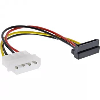InLine SATA maitinimo adapterio laidas 1x 4 kontaktų lizdas / 15 kontaktų SATA kampuotas į viršų 29670X