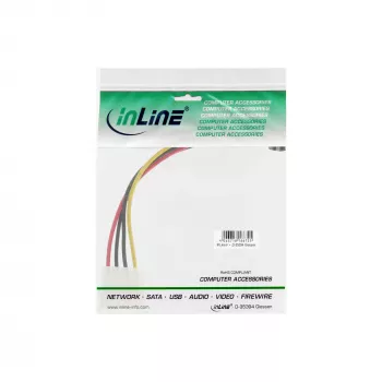 InLine SATA maitinimo adapterio laidas 1x 4 kontaktų lizdas / 15 kontaktų SATA kampuotas į viršų 29670X