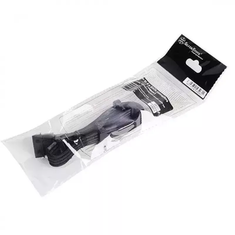 Kabelis Sidabrinėstone SST-PP07-BTSB 0,3 m Molex 4 kontaktų į 4xSATA