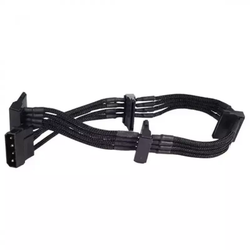 Kabelis Sidabrinėstone SST-PP07-BTSB 0,3 m Molex 4 kontaktų į 4xSATA