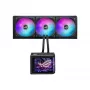 Skysčio aušinimo sistema ASUS ROG Ryuo IV SLC 360 ARGB — 120 mm ventiliatoriai, 360 mm radiatorius, juoda
