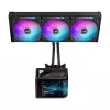 Skysčio aušinimo sistema ASUS ROG Ryuo IV SLC 360 ARGB — 120 mm ventiliatoriai, 360 mm radiatorius, juoda