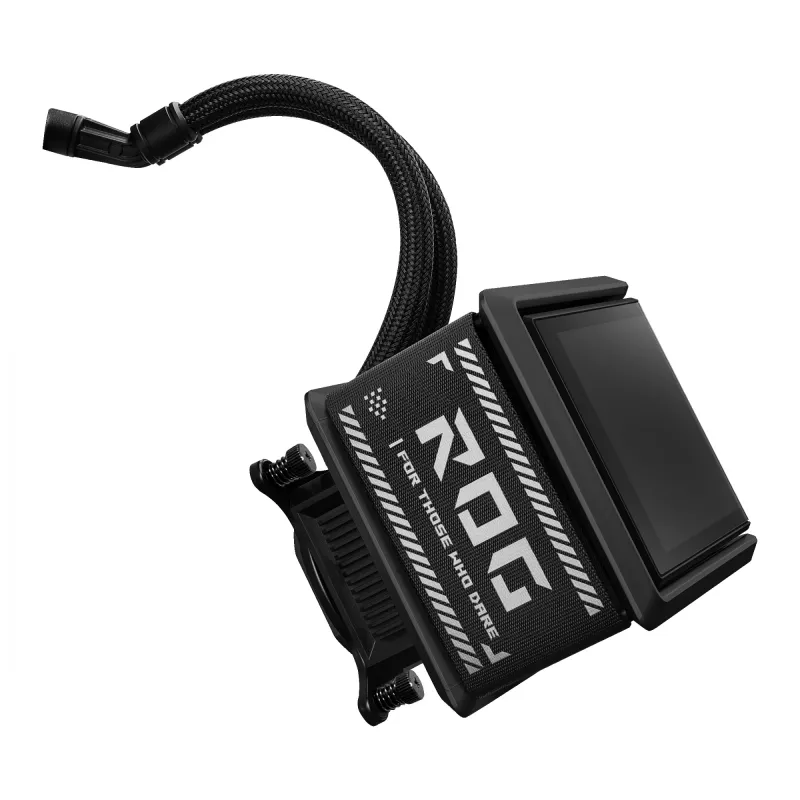 Skysčio aušinimo sistema ASUS ROG Ryuo IV SLC 360 ARGB — 120 mm ventiliatoriai, 360 mm radiatorius, juoda