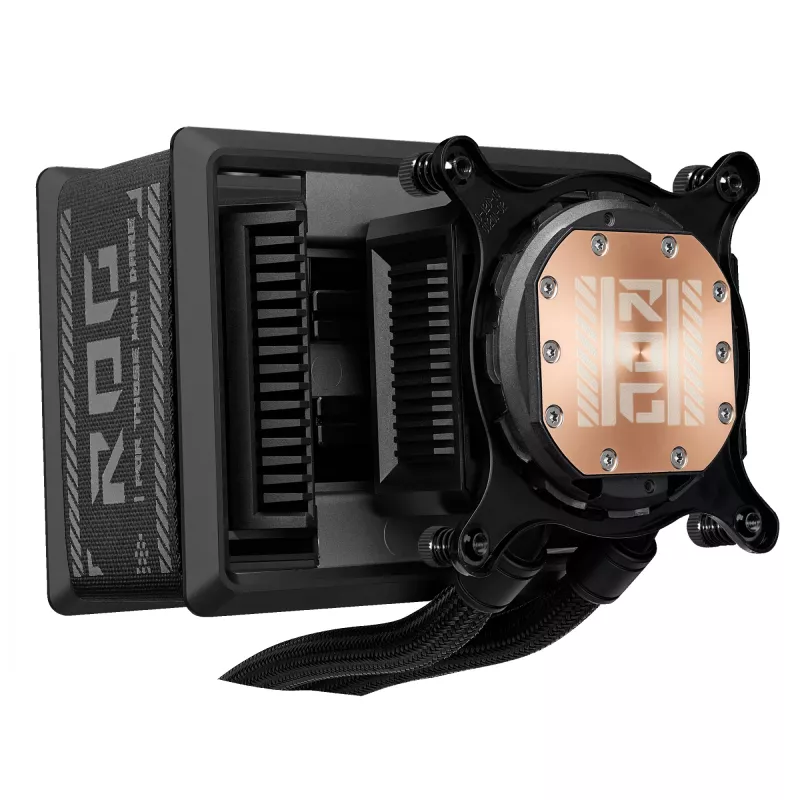 Skysčio aušinimo sistema ASUS ROG Ryuo IV SLC 360 ARGB — 120 mm ventiliatoriai, 360 mm radiatorius, juoda