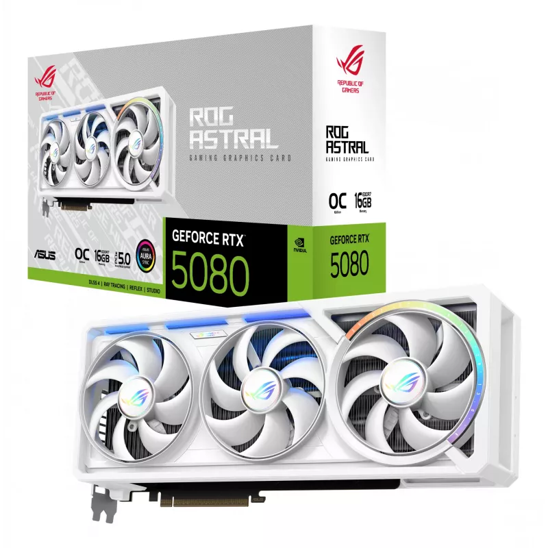 ASUS ROG Astral RTX5080-O16G-WHITE NVIDIA GeForce RTX 5080 16 GB GDDR7