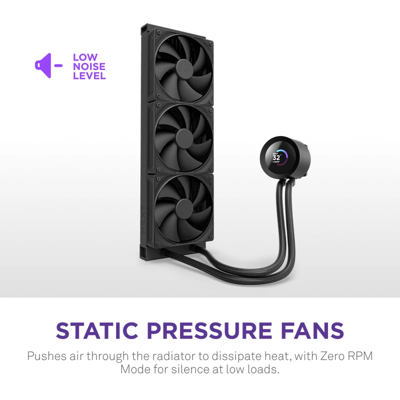 Viskas viename skysčio aušintuvas NZXT Kraken Plus 360 12 cm Juodas Fluid Dynamic Bearing