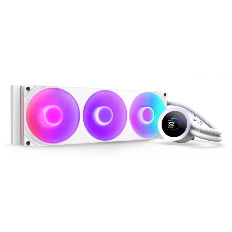 Viskas viename skysčio aušintuvas NZXT Kraken Plus 360 RGB White 500-2400 RPM