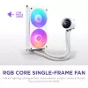 Viskas viename skystas procesoriaus aušintuvas NZXT Kraken Plus RGB 240 — 120 mm ventiliatoriai, FDB guolis, balta