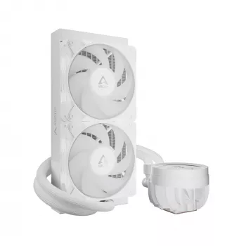 „Viskas viename“ skysčio CPU aušintuvas Arctic Liquid Freezer III Pro 240 A-RGB — 240 mm, 120 mm ventiliatoriai, balta, suderinama su LGA1700/AM4/AM5