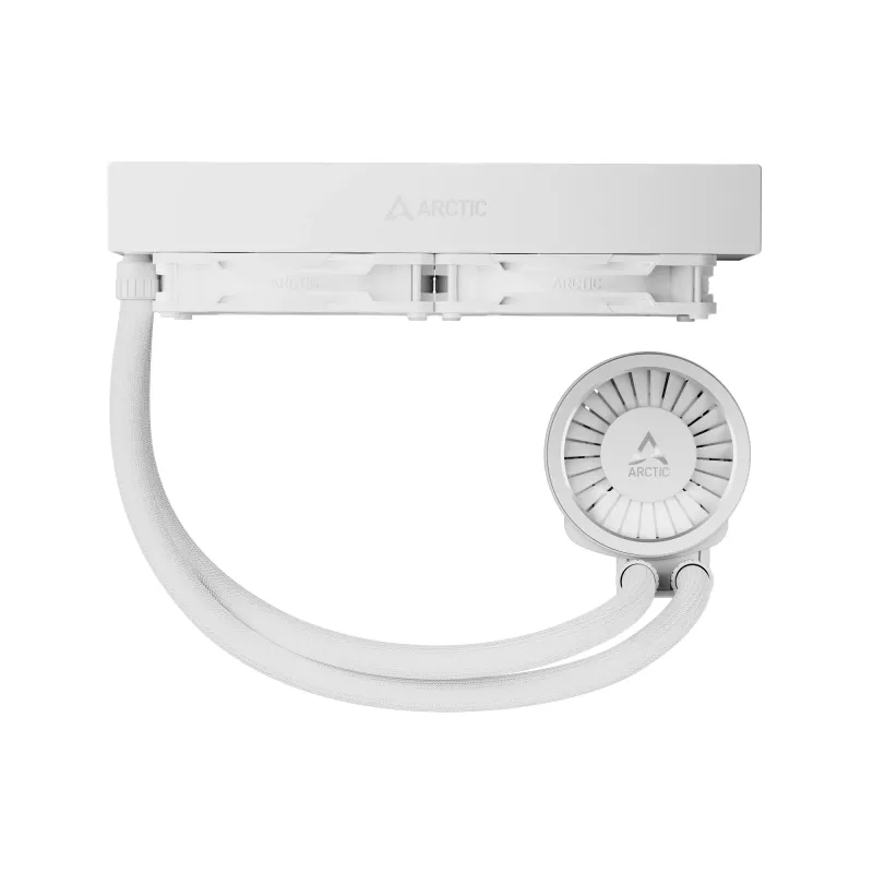 „Viskas viename“ skysčio CPU aušintuvas Arctic Liquid Freezer III Pro 240 A-RGB — 240 mm, 120 mm ventiliatoriai, balta, suderinama su LGA1700/AM4/AM5