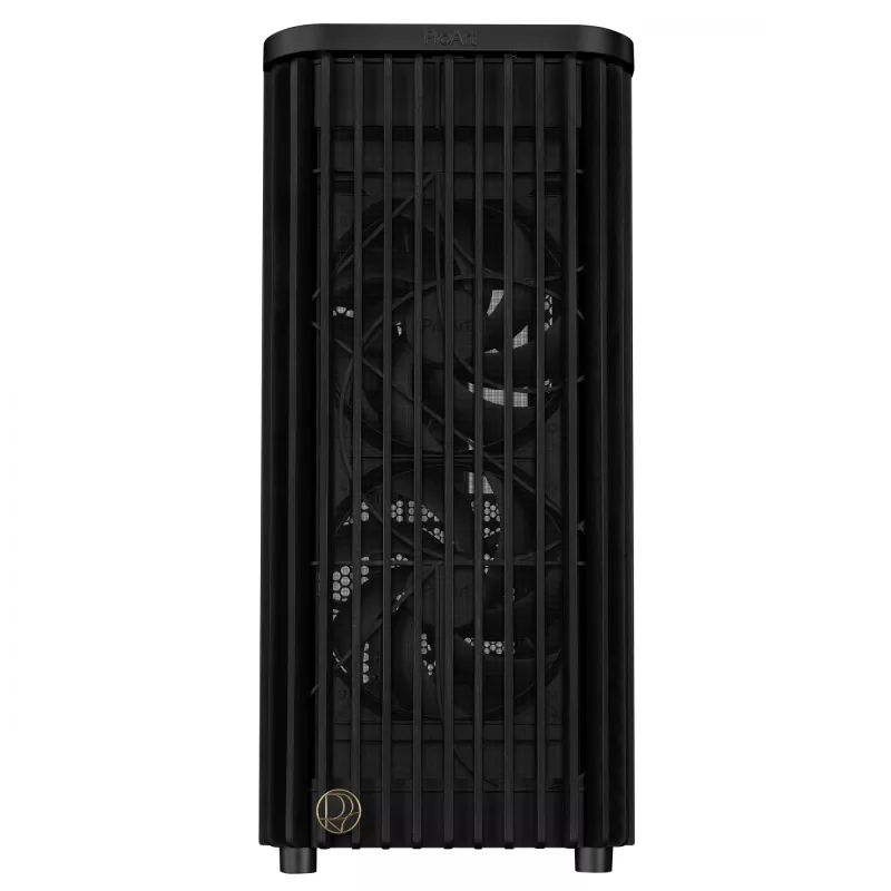 PC korpusas ASUS 90DC00M0-B39040, ATX palaikymas, juodas, priekyje 2×160 mm ventiliatoriai, gale 1×120 mm, 2×3,5 colio + 2×2,5 colio nišos, 2×USB 3.2 GEN1