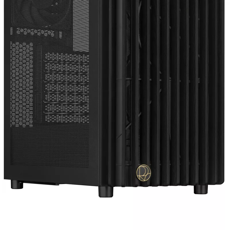 PC korpusas ASUS 90DC00M0-B39040, ATX palaikymas, juodas, priekyje 2×160 mm ventiliatoriai, gale 1×120 mm, 2×3,5 colio + 2×2,5 colio nišos, 2×USB 3.2 GEN1