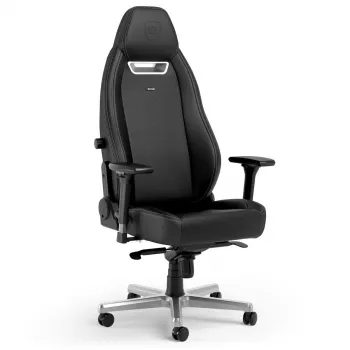 Žaidimų kėdė noblechairs NBL-LGD-PU-XXV — plokščia sėdynė, sėdynės plotis 33 cm, sėdynės gylis 48 cm, atlošo aukštis 90 cm, maksimali naudotojo masė 150 kg, juoda