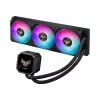All-in-one liquid cooler ASUS TUF Gaming LC III 360 ARGB LCD — 360 mm radiatorius, 3x 120 mm ventiliatoriai, Socket AM5/AM4/LGA1700/LGA1200, Juoda