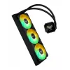 All-in-one liquid cooler ASUS TUF Gaming LC III 360 ARGB LCD — 360 mm radiatorius, 3x 120 mm ventiliatoriai, Socket AM5/AM4/LGA1700/LGA1200, Juoda