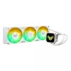 Universalus skysčio aušintuvas ASUS TUF Gaming LC III 360 ARGB White Edition — 360 mm, 120 mm ventiliatoriai, LGA1700/1200, AM4/AM5 palaikymas
