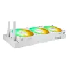„viskas viename“ skysčio aušintuvas ASUS TUF Gaming LC III 360 ARGB LCD White Edition — 360 mm radiatorius, 3×120 mm PWM ventiliatoriai, LCD ekranas, balta