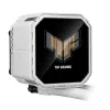 „viskas viename“ skysčio aušintuvas ASUS TUF Gaming LC III 360 ARGB LCD White Edition — 360 mm radiatorius, 3×120 mm PWM ventiliatoriai, LCD ekranas, balta