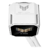 „viskas viename“ skysčio aušintuvas ASUS TUF Gaming LC III 360 ARGB LCD White Edition — 360 mm radiatorius, 3×120 mm PWM ventiliatoriai, LCD ekranas, balta